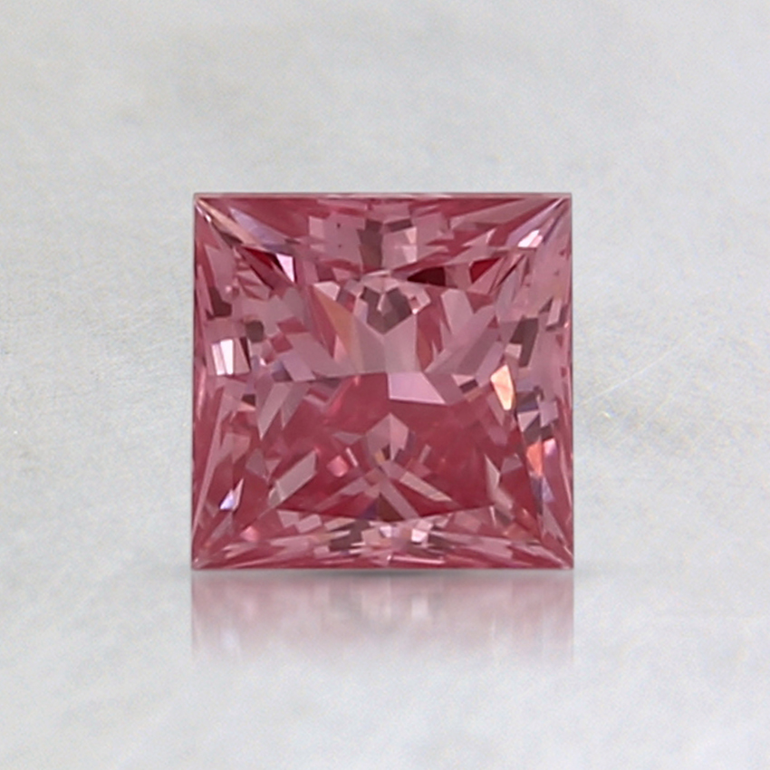 0.74 Ct. Fancy Vivid Pink Princess Lab Created Diamond