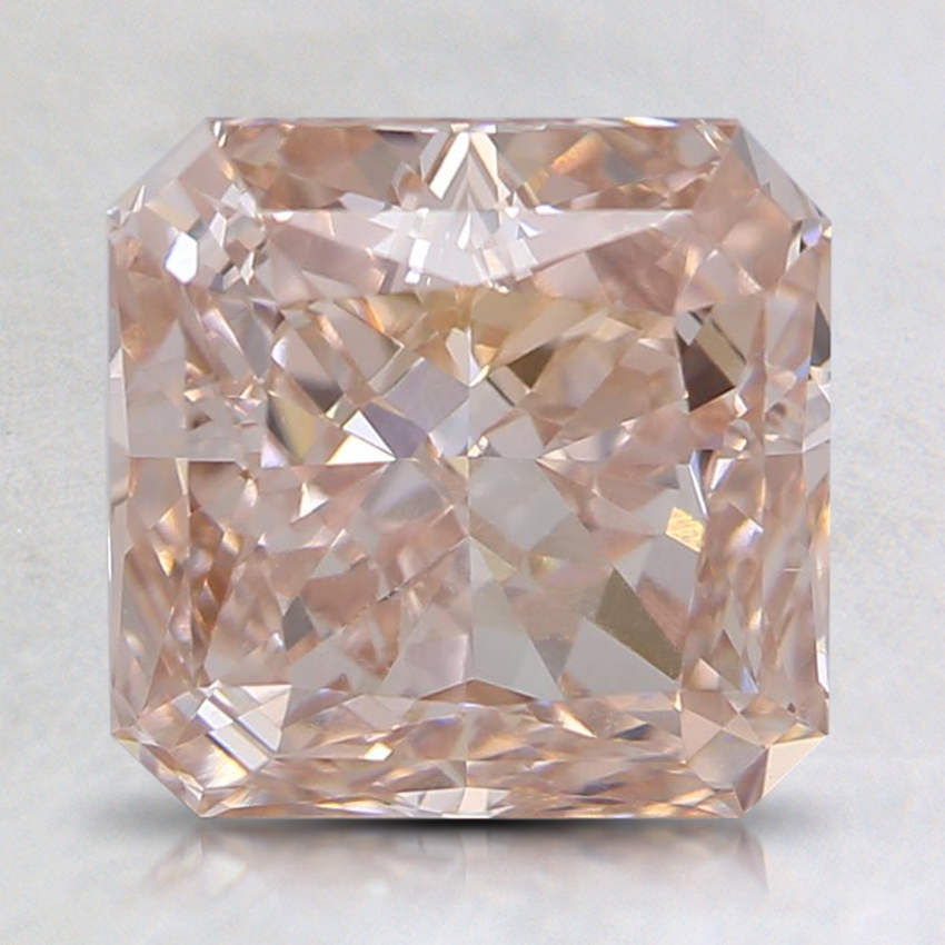 2.44 Ct. Light Orangy Pink Radiant Lab Grown Diamond