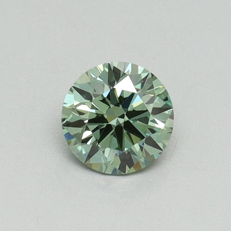 0.51 Ct. Fancy Vivid Green Round Lab Grown Diamond