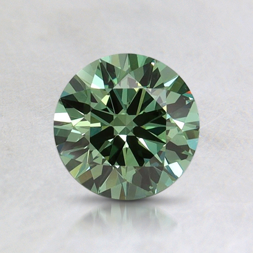 0.71 Ct. Fancy Vivid Pacific Green Round Lab Grown Diamond