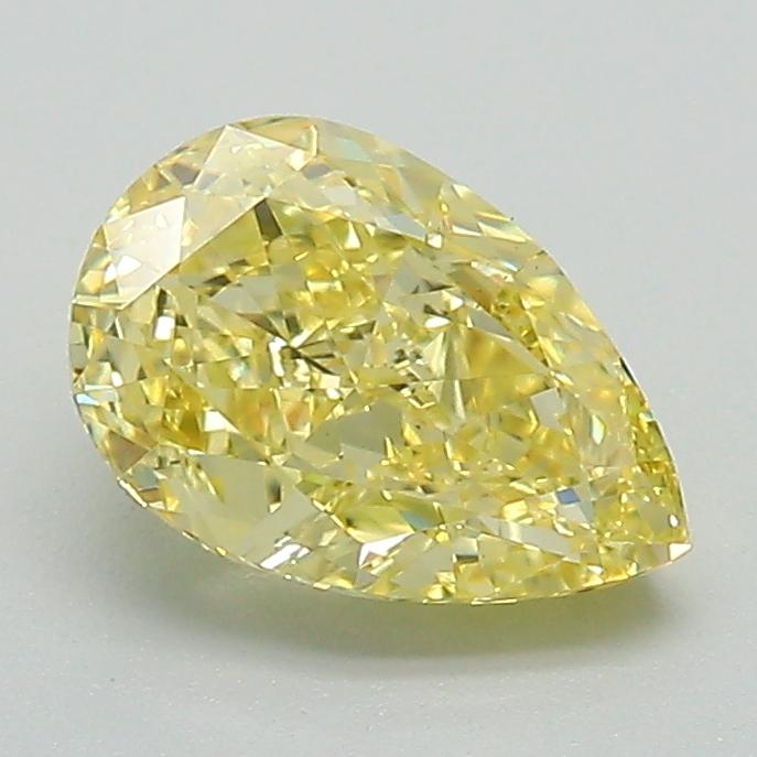 1.35 Ct. Fancy Vivid Yellow Pear Lab Grown Diamond