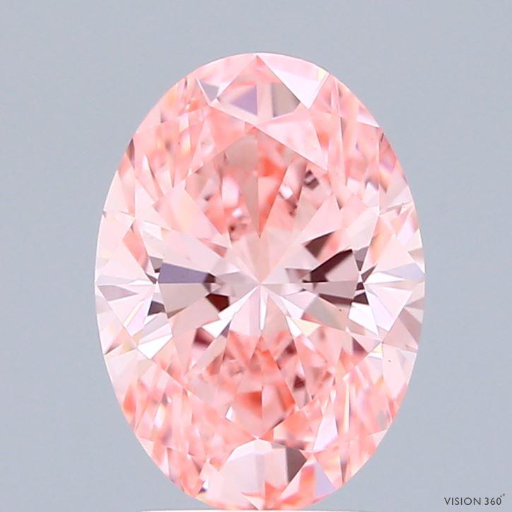 2.02 Ct. Fancy Vivid Pink Oval Lab Grown Diamond
