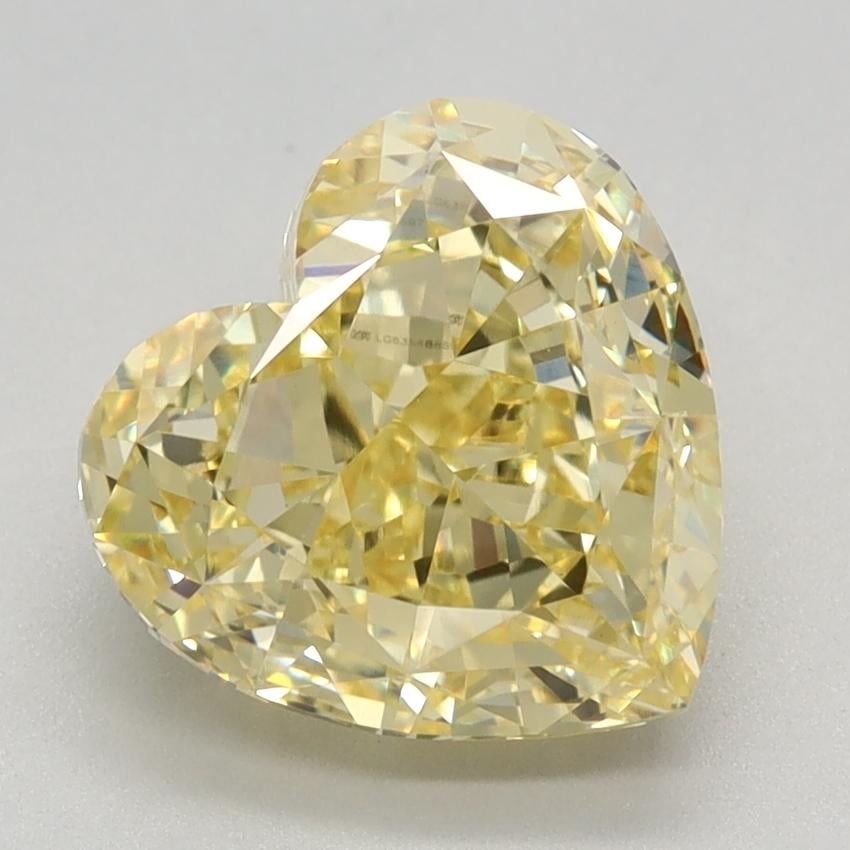 3.02 Ct. Fancy Intense  Yellow Heart Lab Grown Diamond