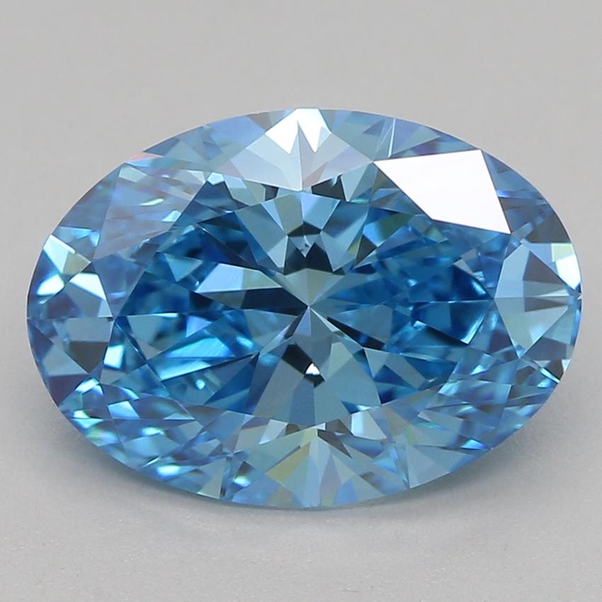 2.02 Ct. Fancy Vivid Blue Oval Lab Grown Diamond
