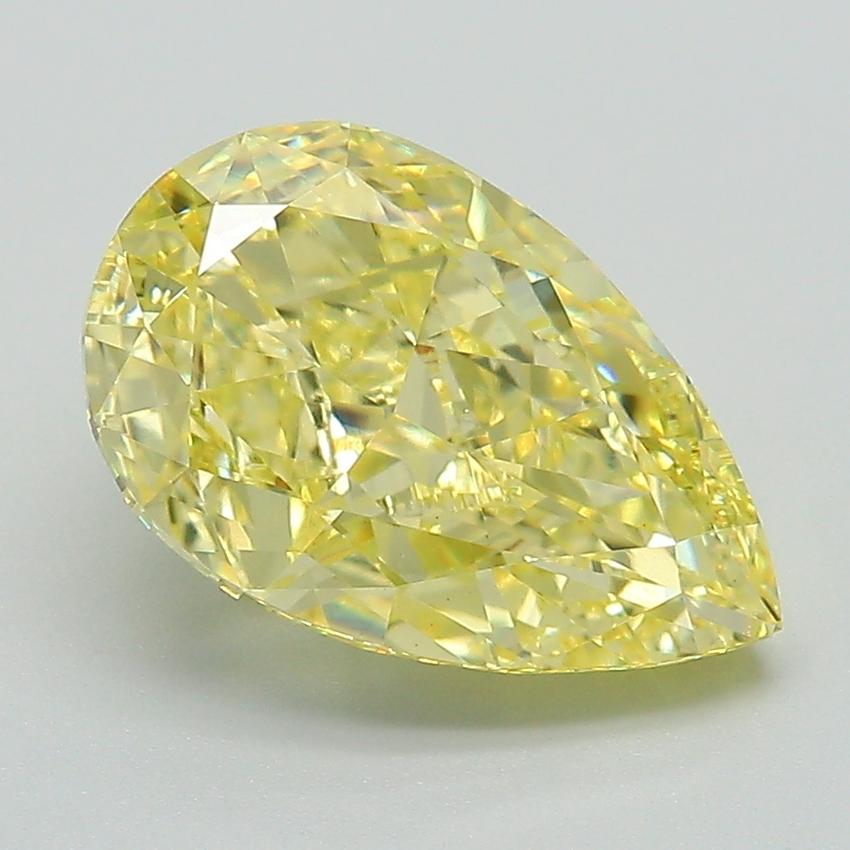 3.47 Ct. Fancy Intense Yellow Pear Lab Grown Diamond