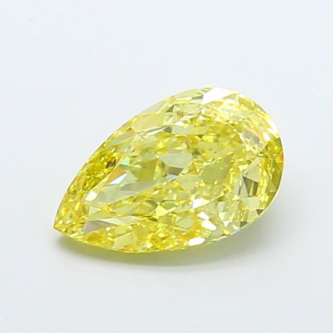 4.05 Ct. Fancy Intense  Yellow Pear Lab Grown Diamond