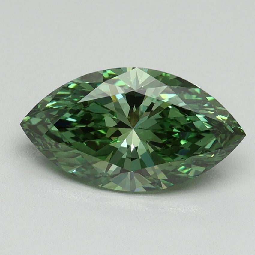 1.71 Ct. Fancy Vivid Green Marquise Lab Grown Diamond