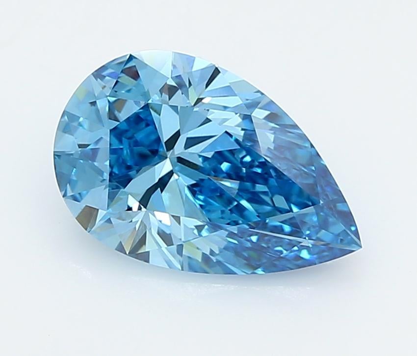 3.01 Ct. Fancy Vivid  Blue Pear Lab Grown Diamond