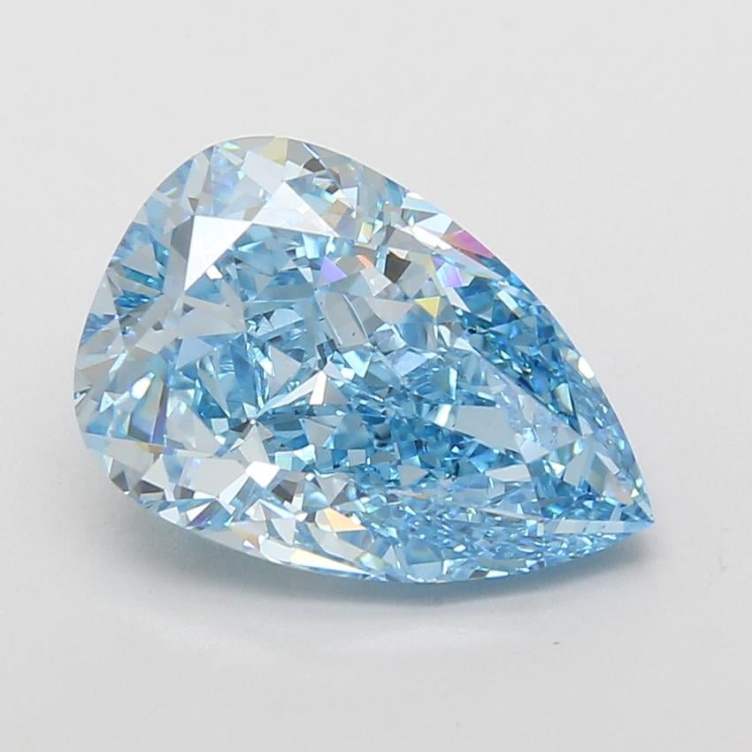 5.05 Ct. Fancy Vivid Blue Pear Lab Grown Diamond