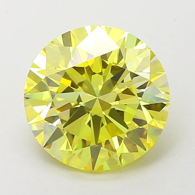 1.86 Ct. Fancy Intense  Yellow Round Lab Grown Diamond