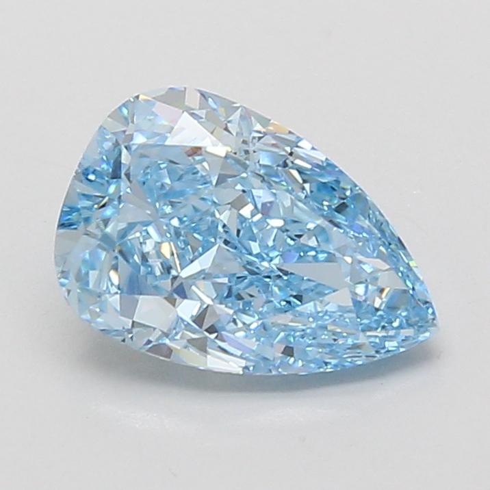 2.03 Ct. Fancy Vivid Blue Pear Lab Grown Diamond