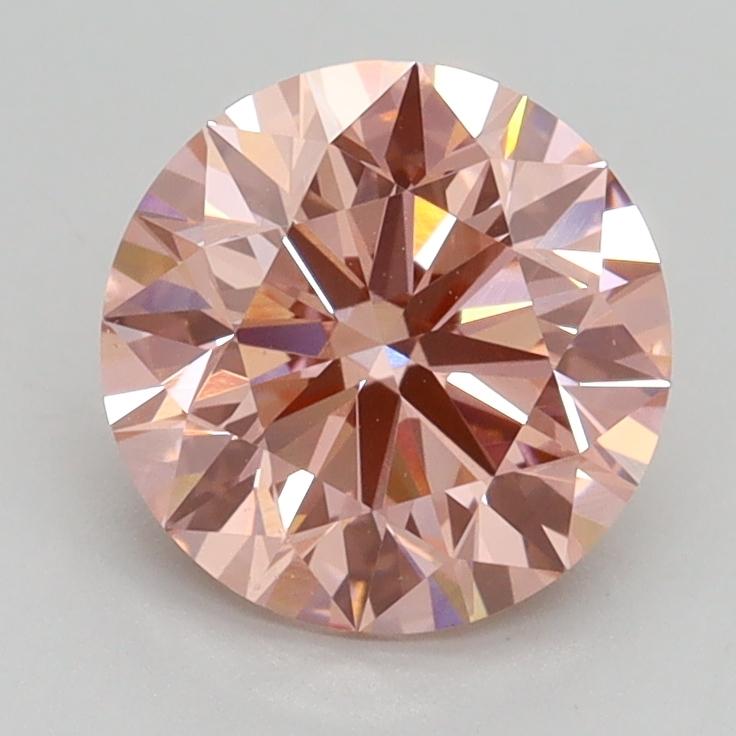 1.74 Ct. Fancy Intense Pink Round Lab Grown Diamond