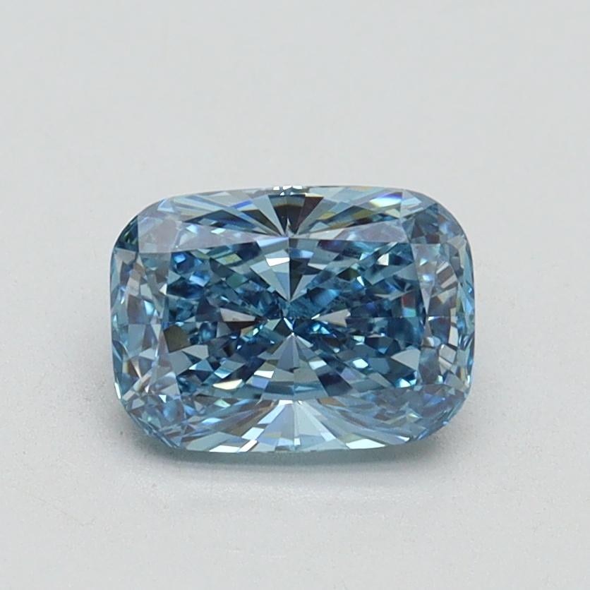 1.00 Ct. Fancy Vivid Blue Cushion Lab Grown Diamond