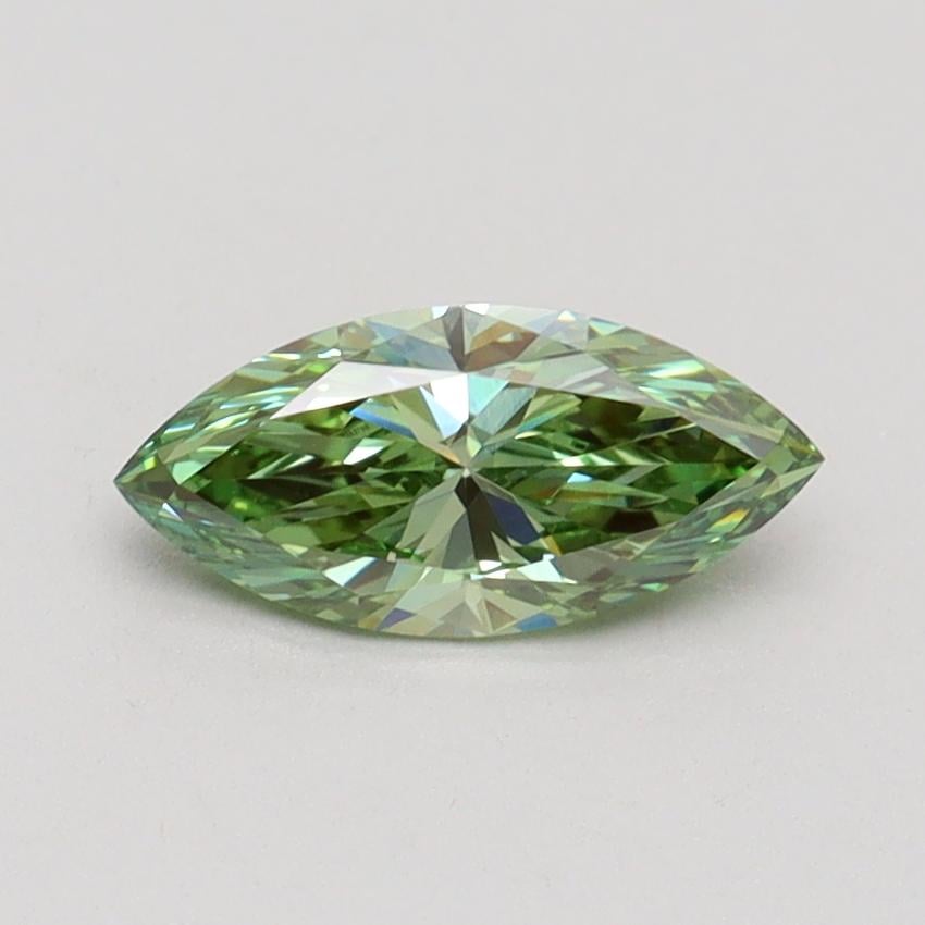 0.70 Ct. Fancy Vivid Green Marquise Lab Grown Diamond