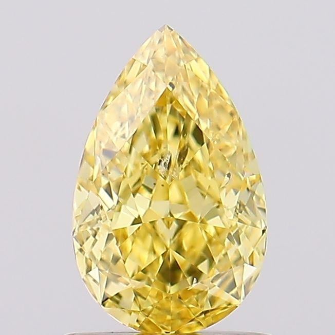 1.00 Ct. Fancy Vivid  Yellow Pear Lab Grown Diamond