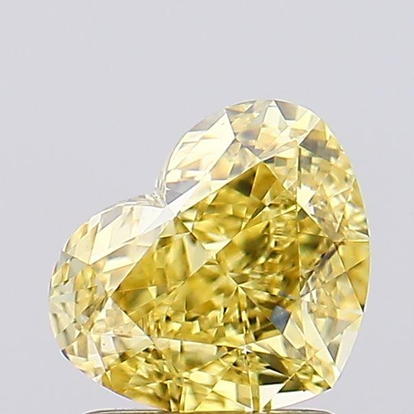 1.66 Ct. Fancy Intense  Yellow Heart Lab Grown Diamond