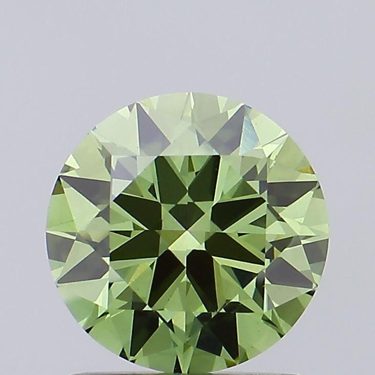 1.34 Ct. Fancy Vivid Green Round Lab Grown Diamond