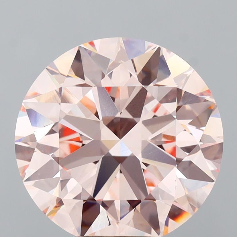 6.01 Ct. Fancy Intense Pink Round Lab Grown Diamond