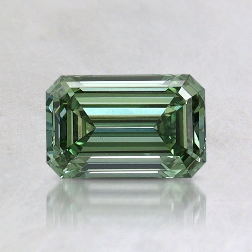 0.73 Ct. Fancy Intense Pacific Green Emerald Lab Grown Diamond