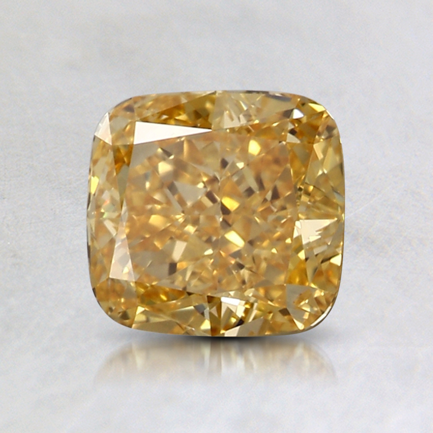 1.07 Ct. Fancy Intense Orange-Yellow Cushion Colored Diamond