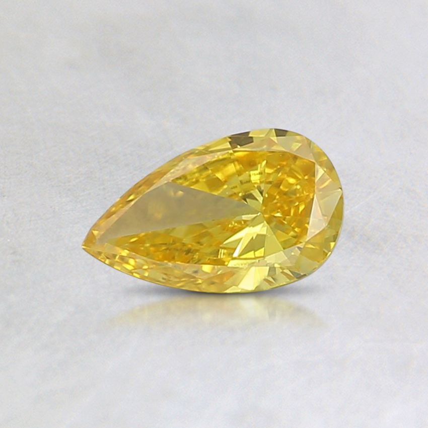 0.30 Ct. Fancy Vivid Yellow Pear Lab Grown Diamond