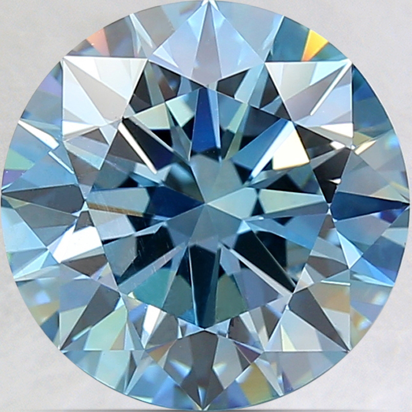 4.05 Ct. Fancy Vivid Blue Round Lab Created Diamond