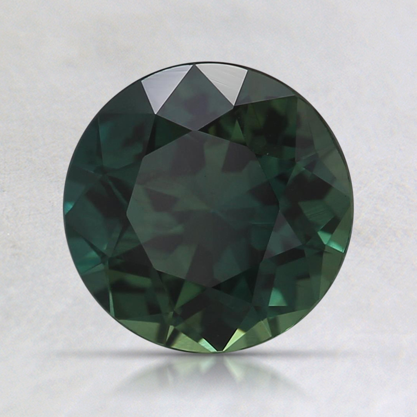 7.3mm Unheated Teal Round Sapphire