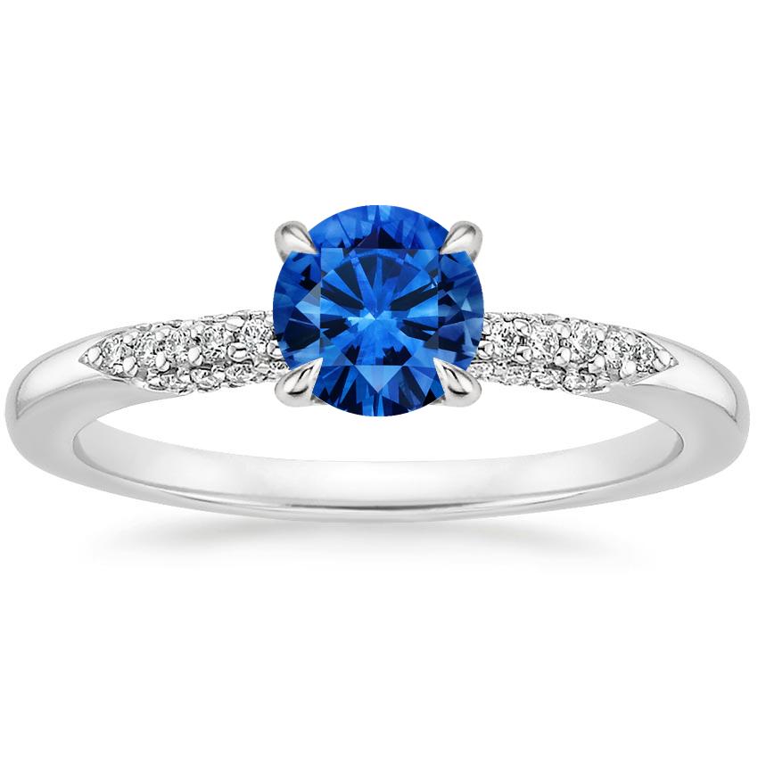 Sapphire Sydney Diamond Ring in 18K White Gold