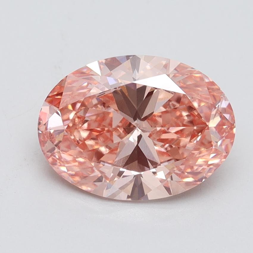 2.20 Ct. Fancy Vivid Pink Oval Lab Grown Diamond