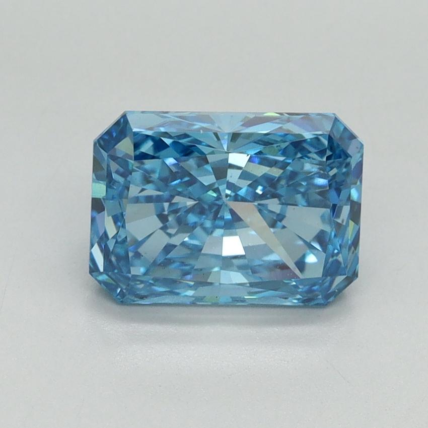 2.03 Ct. Fancy Vivid Blue Radiant Lab Grown Diamond
