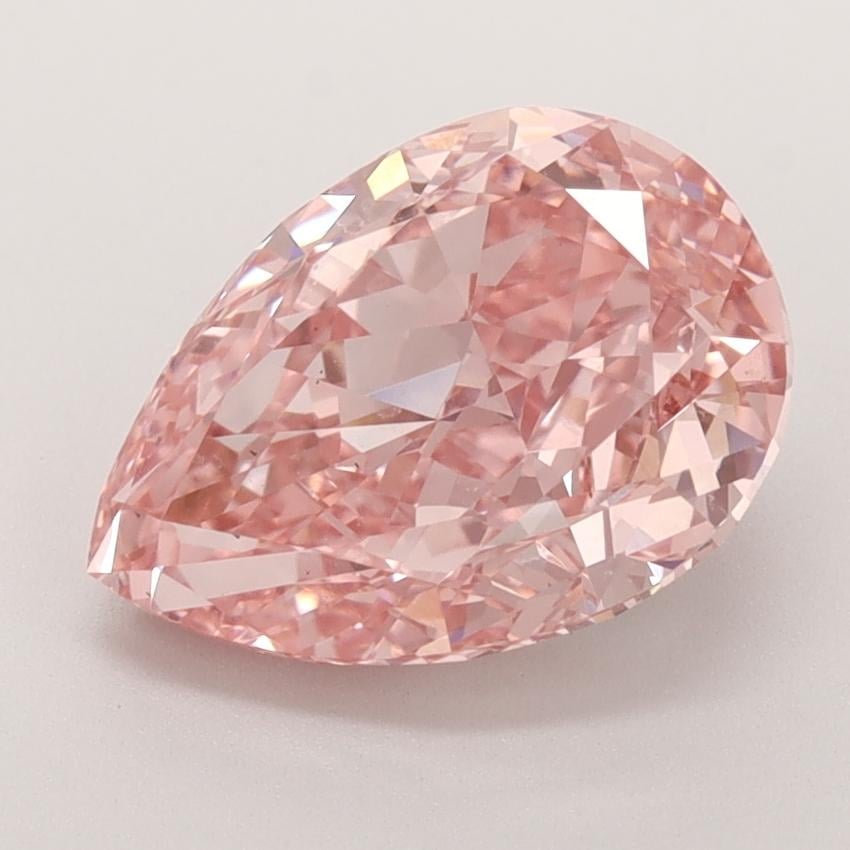 3.50 Ct. Fancy Vivid  Pink Pear Lab Grown Diamond