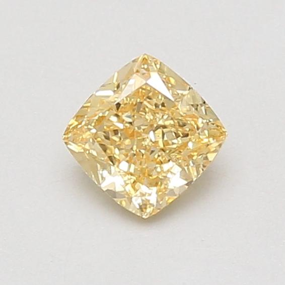 0.56 Ct. Fancy Intense Yellow Cushion Lab Grown Diamond