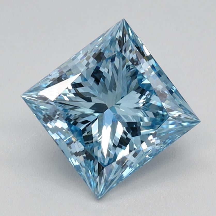 1.40 Ct. Fancy Vivid Blue Princess Lab Grown Diamond