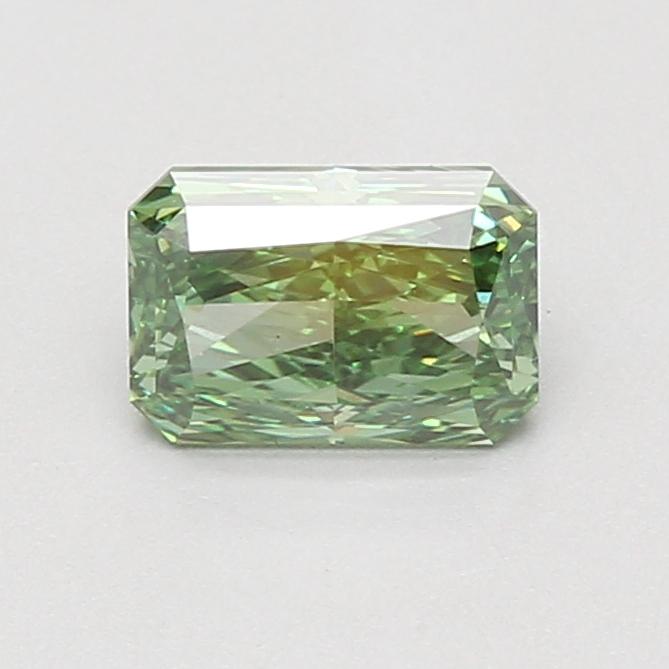 1.08 Ct. Fancy Vivid Green Radiant Lab Grown Diamond
