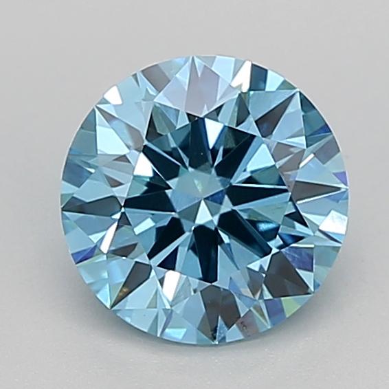 1.52 Ct. Fancy Vivid Blue Round Lab Grown Diamond