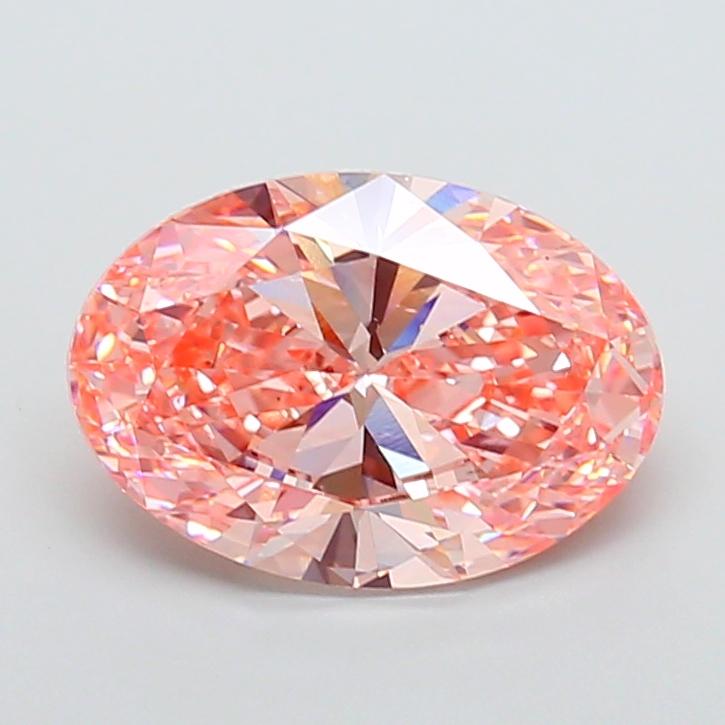 5.98 Ct. Fancy Vivid Pink Oval Lab Grown Diamond