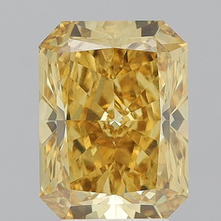 4.01 Ct. Fancy Vivid Yellow Radiant Lab Grown Diamond