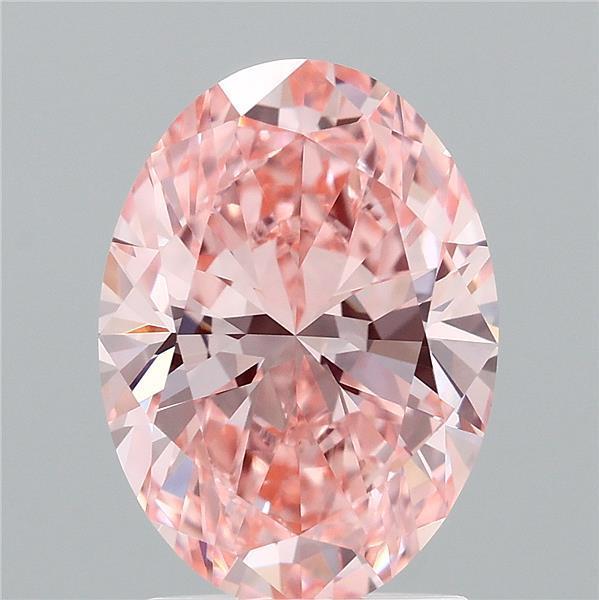 2.01 Ct. Fancy Vivid Pink Oval Lab Grown Diamond