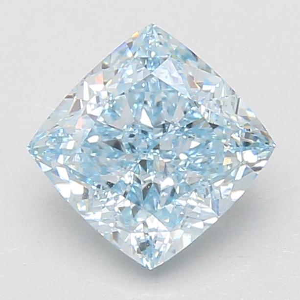 2.06 Ct. Fancy Vivid Blue Cushion Lab Grown Diamond