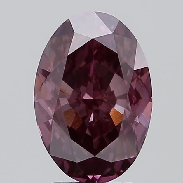 3.93 Ct. Fancy Deep Pink Oval Lab Grown Diamond