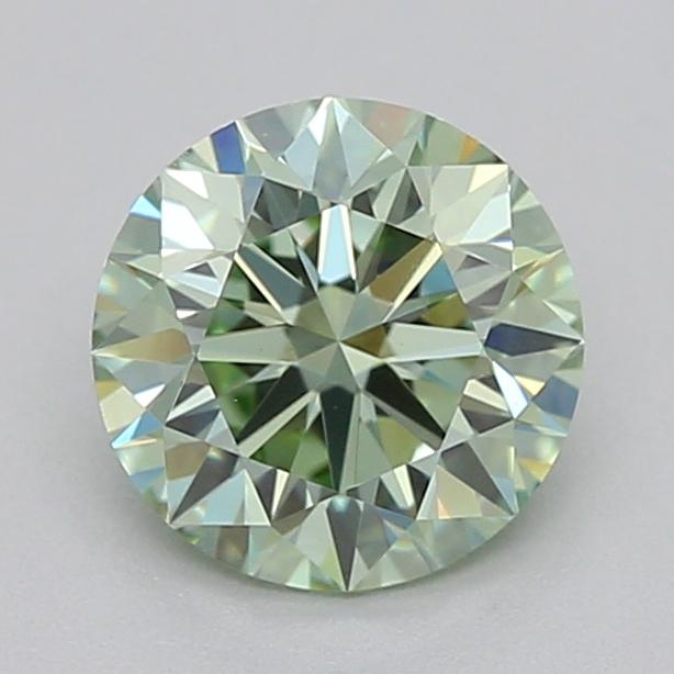 0.57 Ct. Fancy Intense  Green Round Lab Grown Diamond