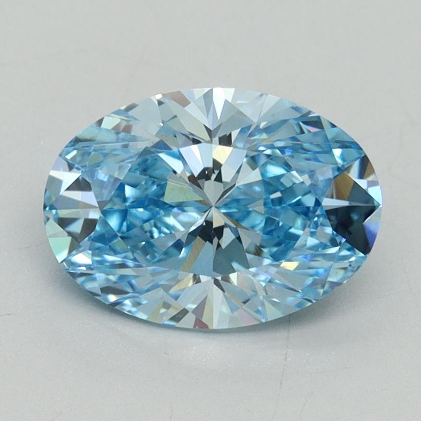2.01 Ct. Fancy Vivid Blue Oval Lab Grown Diamond