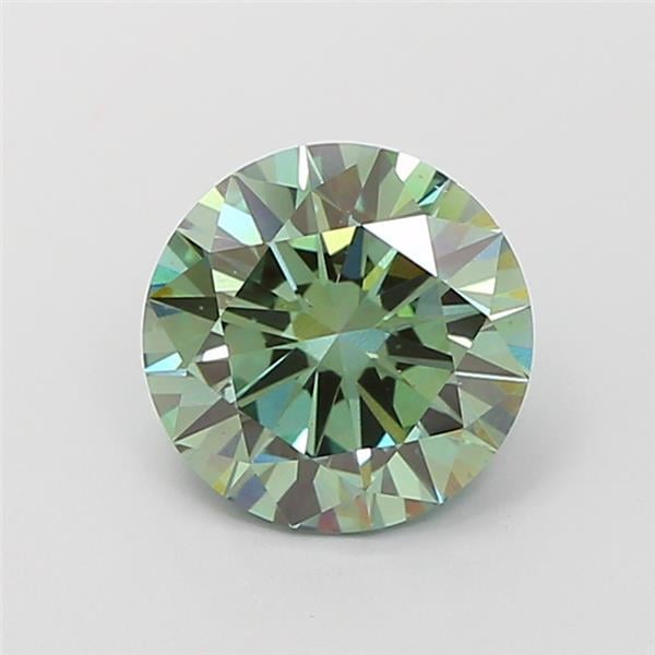2.01 Ct. Fancy Vivid  Green Round Lab Grown Diamond