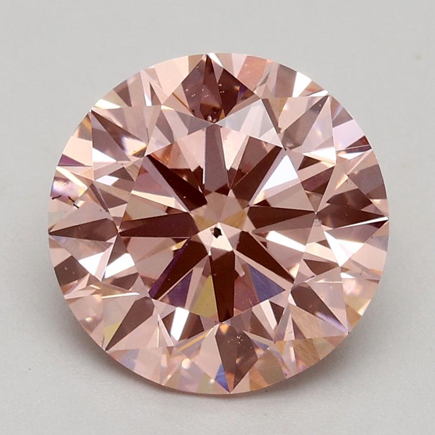 2.15 Ct. Fancy Intense Pink Round Lab Grown Diamond