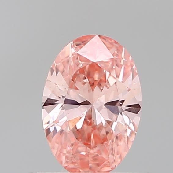 0.51 Ct. Fancy Vivid Pink Oval Lab Grown Diamond