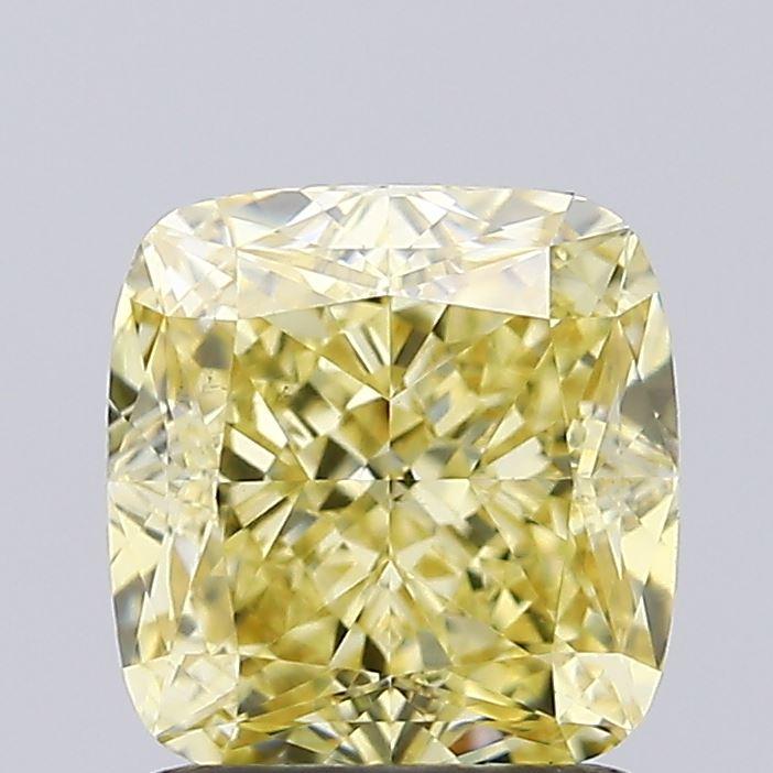 1.53 Ct. Fancy Intense Yellow Cushion Lab Grown Diamond