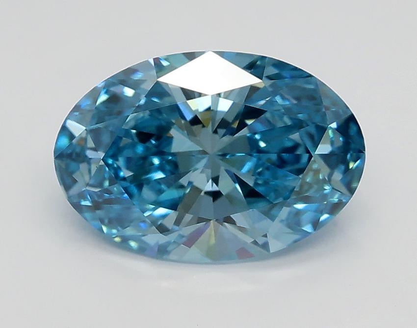 1.52 Ct. Fancy Vivid Blue Oval Lab Grown Diamond