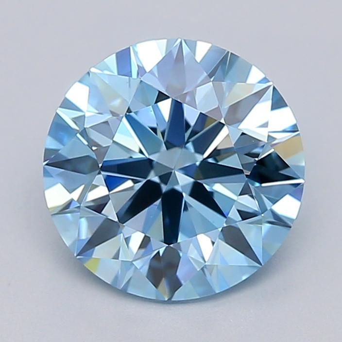 2.00 Ct. Fancy Vivid  Blue Round Lab Grown Diamond