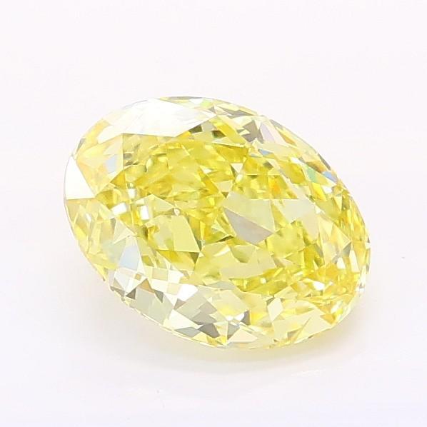 1.01 Ct. Fancy Intense Yellow Oval Lab Grown Diamond