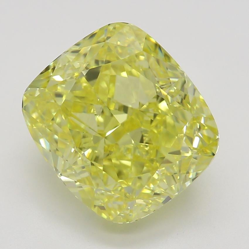 3.17 Ct. Fancy Intense Yellow Cushion Diamond